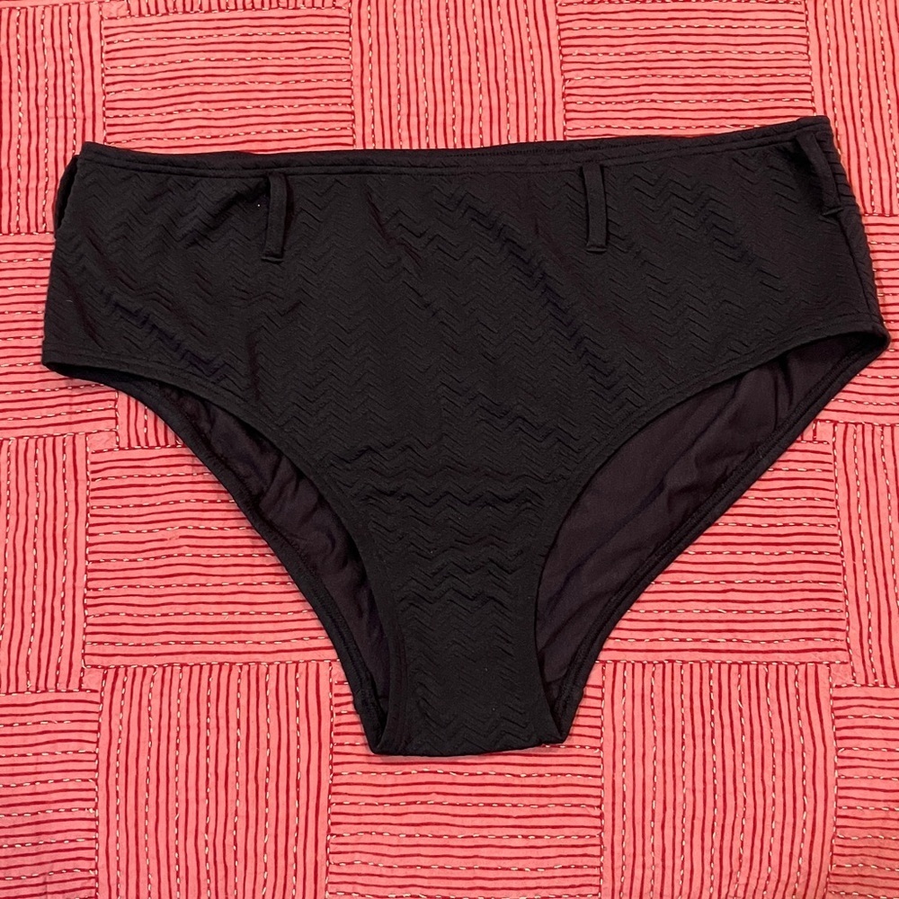 Sun & Sea women’s size 18 Black High-Waisted Bikini Bottoms New without tags